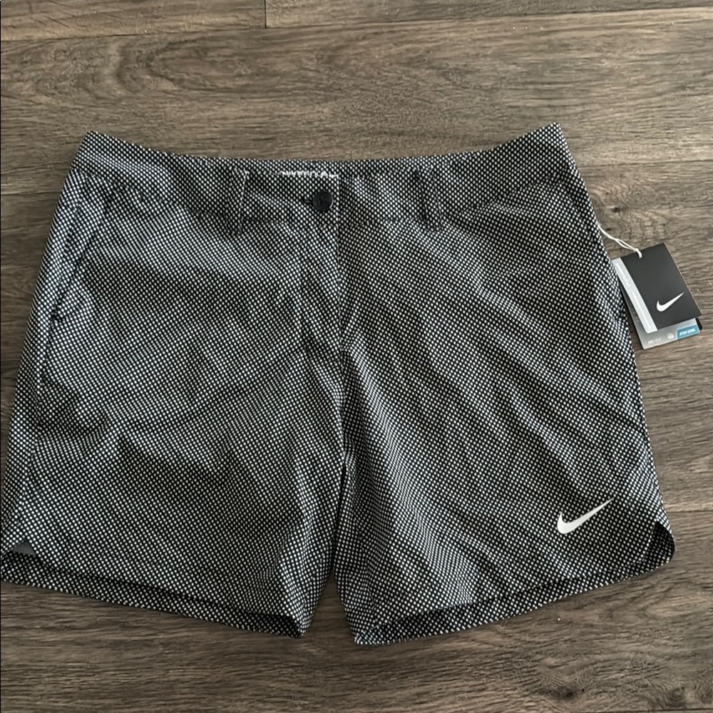Nike Women's Black and White Shorts